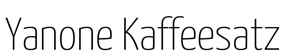 Yanone Kaffeesatz Thin cкачати шрифт безкоштовно